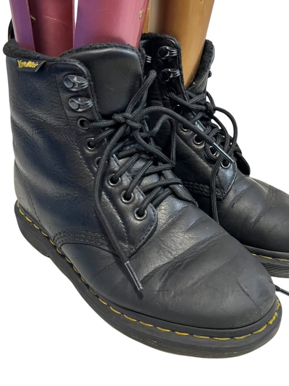 Dr Martens boots 1460 Pascal Warm wair black leather womens 7 combat winter